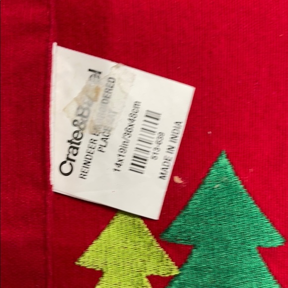 Reindeer Embroidered Placemats - Picture 3 of 3